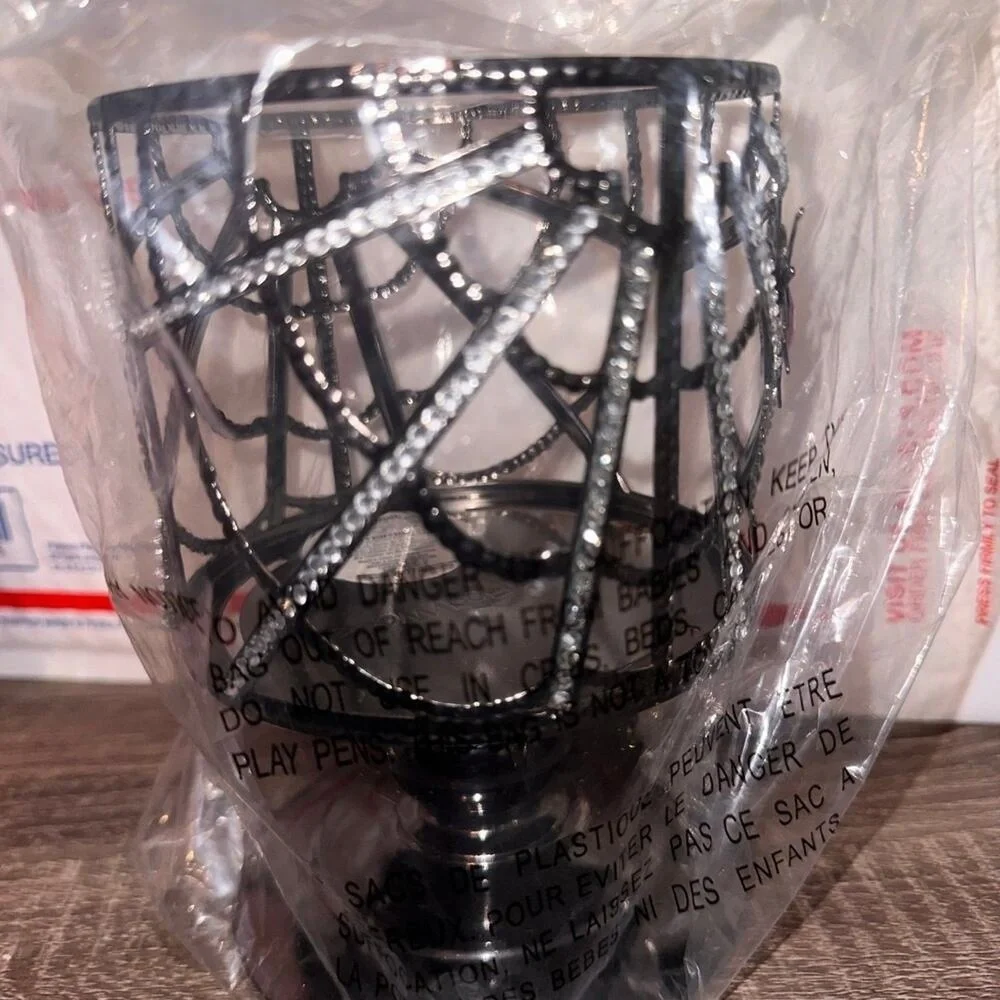 Bath and Body Works Halloween Spider Web Rhinestone Pedestal Candle‎ Holder